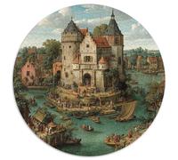 Huge Stone Moyen-âge Castle 1000pcs (67.5x67.5cm) Puzzle pour Adultes -,Jouet De DIY