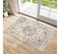 HUGEAR Marron Vintage Petit Tapis Entree Interieur Antidérapant Lavable en Machine 60x90cm Paillasson Chambre Adulte Interieur Bureau Cuisine Poil Ras Decoration Chambrel