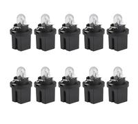 Hugfads 10 Pcs DC 12V 1,2W T5 B8.5D Ampoule Tableau de Bord Jaune Clair pour Voiture Interne