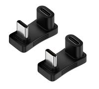 Hugfads Adaptateur USB-C 180 Degrés2PCS avec Charge Rapide 240W, Transfert de Données 20Gbps, Sortie Vidéo 8K, Compatible avec ROG Ally, Steam Deck, Switch, MacBook, Galaxy, Pixel