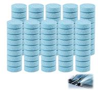 Hugfads Lot de 100 tablettes de nettoyage pour pare-brise, tablettes concentrées pour un entretien efficace de la voiture, nettoie et lubrifie le verre, réduit les frottements, respectueux de