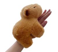Huggers Capybara Slap Bracelet - Jouet en peluche Capybara, jolis bracelets à pression | Adorables bracelets pour enfants, bracelets doux, bandes en peluche, bracelets d'animaux, capybara pour enfants