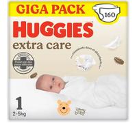 Huggies Extra Care Couches Bébé Nouveau-Né Taille 2 160 Pièces