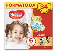 Huggies Couches Ultra Comfort Taille 6 (16-30kg), lot de 34 couches