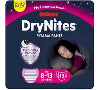 Huggies Drynites 8-15 ans Fille (27-57kg) - Sous-vêtements de Nuit Absorbants x26 Culottes (Lot de 2 x 13)