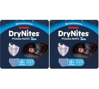 Huggies DryNites Couche-culotte - Garçon - 13+ ans (48-60 kg) 27 culottes - énurésie nocturne, extra absorbantes (Lot de 2)