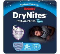Huggies DryNites Lot de 27 couches de nuit pour garçons à partir de 13 à 17 ans (48-60 kg), 3 x 9 cm, lot d'un mois