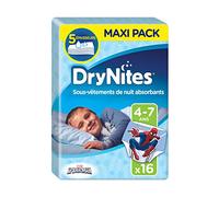 Huggies DryNites Couche de Nuit pour Garçon 4-7 Ans 17-30 kg