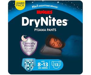 HUGGIES DryNites Couches-culottes absorbantes garçon (30-46 kg) 13 culottes
