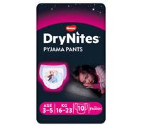 Huggies DryNites Filles Sous-Vêtements De Nuit Absorbants 3-5 Ans 10 Pièces