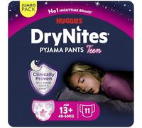 Huggies DryNites Lot de 11 couches de pyjama pour fille à partir de 13 ans