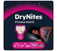 Huggies DryNites Pantalons de pyjama fille 2 Pack de 3 x 10 pièces - 60 Couches