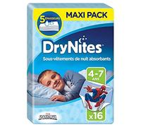 Huggies DryNites Sous-Vêtements de Nuit Absorbants (garçon 4-7ans) x16 (lot de 2 soit 32 sous-vêtemen