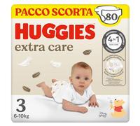 Huggies Extra Care Couches Taille 3 (6-10 Kg), Ultra absorbantes, Design Disney, Pack de stock, 80 pièces