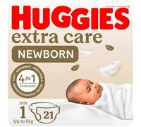 Huggies Extra Care Lot de 21 couches pour nouveau-né, taille 1, jusqu'à 5 kg