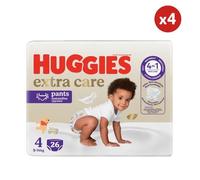Huggies Extra Care Pants, 104 Couches, Taille 4 (9-14 Kg) Multicolore
