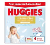 Huggies Extra Care Sensitive Lingettes pour bébé, 99% d'eau pure, 12 paquets de 48, total 576 lingettes