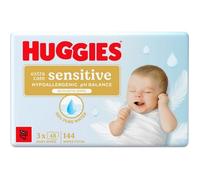 HUGGIES Lingettes bébé Extra Care Sensitive Hypoallergénique pH équilibré à 99% d'eau pure 0% plastique