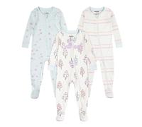 Huggies Little Hugs Bébé Fille Snug Sleep Coveralls (3-Pack) Ensemble De Pijama, Rose/Bleu, 12 Mois EU