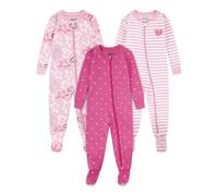 Huggies Little Hugs Bébé Fille Snug Sleep Coveralls (3-Pack) Ensemble De Pijama, Rose, 18 Mois EU