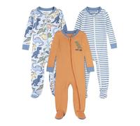 Huggies Little Hugs Bébé Garçon Snug Sleep Coveralls (3-Pack) Ensemble De Pijama, Bleu/Orange, 24 Mois EU