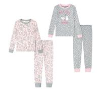 Huggies Little Hugs Fille Snug Sleep Set (4-Pieces) Ensemble De Pijama, Rose/Gris, 4 Ans EU