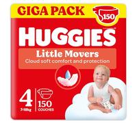 HUGGIES Ultra Comfort - Couches bébé Taille 4 (7kg-18kg) - 3 paquets de 50 couches - ceinture ultra douce - absorbtion rapide - sans parfum - chlore et latex - emballage recyclable