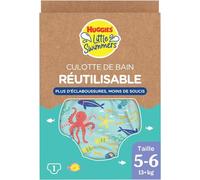 HUGGIES Little Swimmers, couches de bain pour bébé réutilisables Taille 5/6 (13kg et +), premières baigandes, protège sans gonfler, barrière anti-fuite, ceinture extensible ajustée