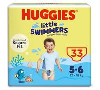 Huggies Maillots de bain jetables pour bébés Taille 5-6 (12-18 kg) Unisexe 33 pièces