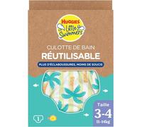 HUGGIES Little Swimmers réutilisable- Couches de bain pour bébé Taille 3/4 (11-14kg) - premières baignades - protège sans gonfler - barrière anti-fuite - ceinture extensible ajustée