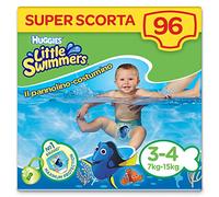 Huggies Little Swimmers, taille 3-4 (7-15 kg), 8 paquets de 12 couches, pour un total de 96 costumes