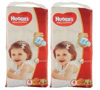 HUGGIES Lot De 100 Couches Ultra Comfort Taille 4 (7-18kgs) Avec Les Personnages Disney