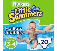 Huggies Maillots de bain jetables pour bébés, Taille 3-4 (7-15 kg), 20 couches-culottes, Unisexe, Maxi pack, Little Sw 218354