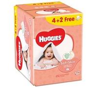 HUGGIES Nouvelles Lingettes Soft Skin 4+ 2 Gratuite (6x 56)