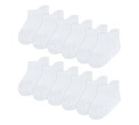 HUGGIES Pull on Infant Socks (12-Pack), Blanc, 0-6 Mois (Lot de 12) Mixte bébé