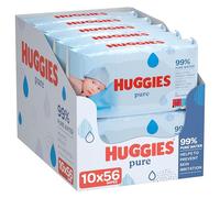 Huggies Pure 560 Lingettes Bébé pour Peau Sensible x 10