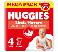 Huggies Ultra Comfort, Lot de 112 couches Taille 4 (7-18 Kg), Design Disney, Ultra absorbant, Pack de stock,