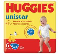Huggies Unistar Couches Taille 6 (15-30 Kg) Lot de 72 couches