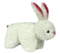 HuggleHounds Jouet Pour Chien Bunny Squooshie En Peluche 15,2x15,2x35,6cm Blanc