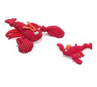 HuggleHounds Jouet pour Chien Lobsta Knottie Peluche, Tuffut-Technologie, Rouge