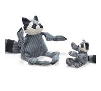 HuggleHounds Jouet Pour Chien Raccoon Knottie En Peluche Gris Durable Tuffut