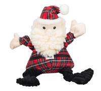 Hugglehounds Jouet Pour Chien Santa Knottie Tartan Plaid Avec Squeaker 6-Fois