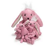 HuggleHounds Jouet Pour Lapin Knottie Peluche Tuffut Technologie 2-fach Rose