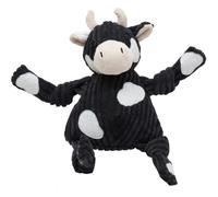 HuggleHounds Knottie Jouet en Peluche pour Chien - Jouet couineur pour Chien de Petite, Moyenne et Grande Taille - Peluche Durable pour Les occuper - Vache Angus, Taille L