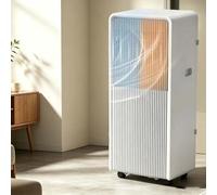 HUGGWRT Climatiseur Mobile Silencieux, Pompe à Chaleur Réversible avec Modes Froid, Chaud, Déshumidificateur et Ventilation, Panneau Tactile, Filtre Amovible, roulettes, Q2