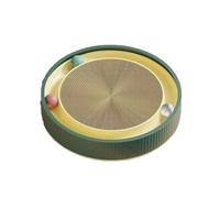 HUGGWRT Griffoir pour Chat Naturel - Tapis de Jeu & Jouet Autonome, Arbre à Chat pour Grands et Petits Chats, Accessoires d'Activité Naturels(Green)