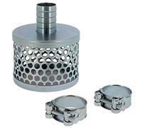 HUGGY TUYAUX Crépine pour Tuyau d'aspiration 32 mm + 2 Colliers de Serrage