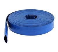 HUGGY TUYAUX Tuyau de refoulement Plat Ø 102 mm (4'') Bleu - Longueur 50 mètres