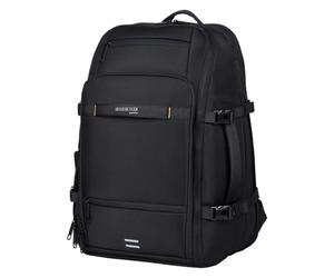 HUGH BUTLER - Sac à Dos Business 17,3" pour Ordinateur - Sac À Dos de Voyage Homme, Format Cabine, Imperméable, Ryanair Compatible - Oliver Noir