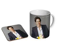 Hugh Grant Tasse à café en céramique + dessous de verre Coffret cadeau